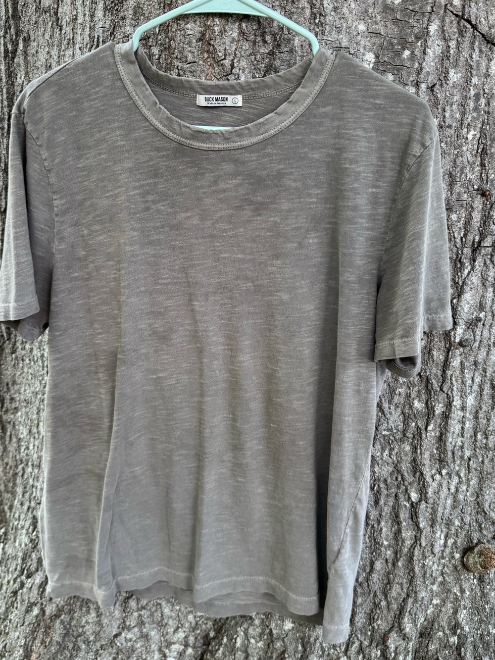 Buck Mason Men's Sage Green Crewneck Shirt Size large Made in America